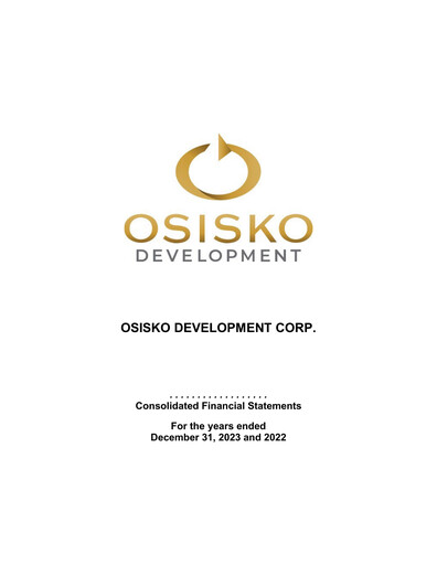 Thumbnail Osisko Development Financial Statement 2023