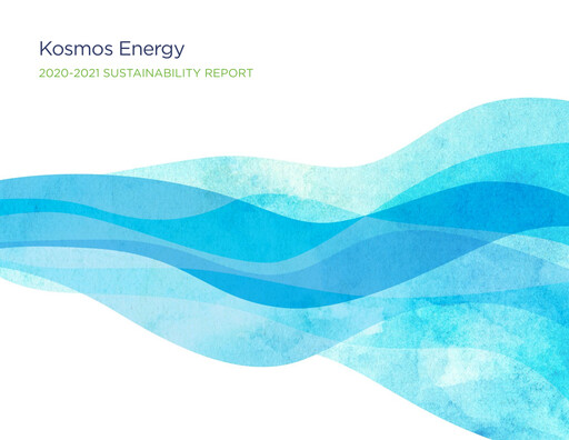Thumbnail Kosmos Energy Sustainability Report 2020-2021