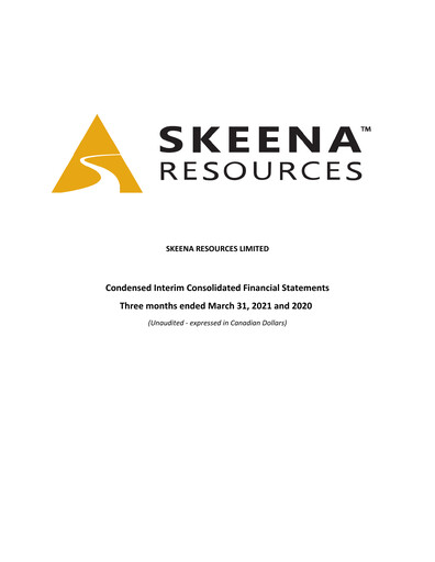 Thumbnail Skeena Resources Quarterly Report 2021-q1