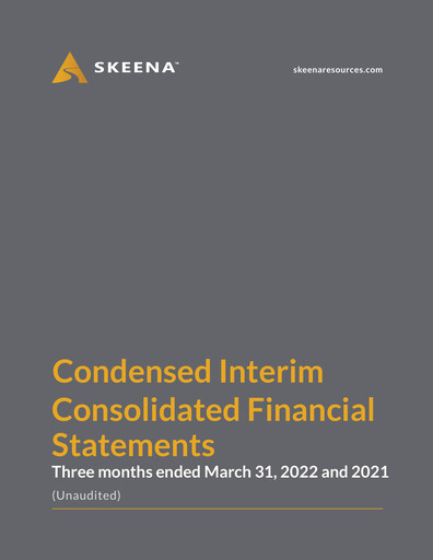 Thumbnail Skeena Resources Quarterly Report 2022-q1