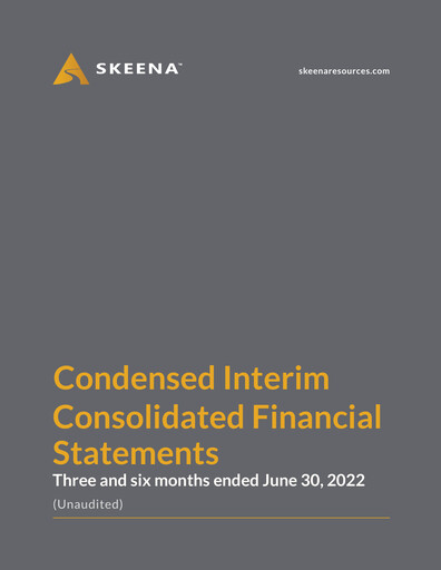 Thumbnail Skeena Resources Quarterly Report 2022-q2