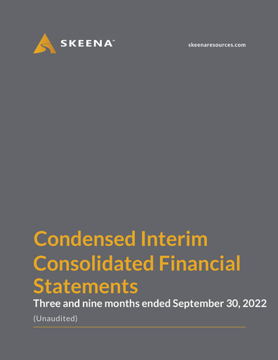 Thumbnail Skeena Resources Quarterly Report 2022-q3