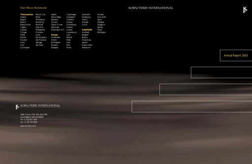 Thumbnail Korn Ferry
 Annual Report 2003