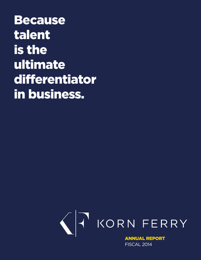 Thumbnail Korn Ferry
 Annual Report 2014
