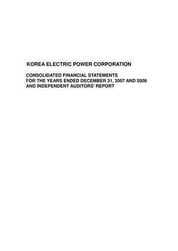 Vorschaubild Korea Electric Power Finanzmitteilung 2008
