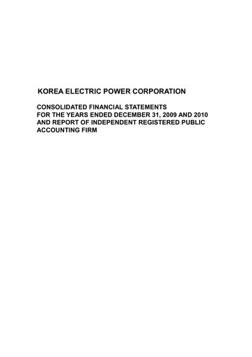 Vorschaubild Korea Electric Power Finanzmitteilung 2010
