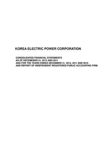 Vorschaubild Korea Electric Power Finanzmitteilung 2012