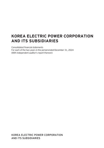 Vorschaubild Korea Electric Power Finanzmitteilung 2024
