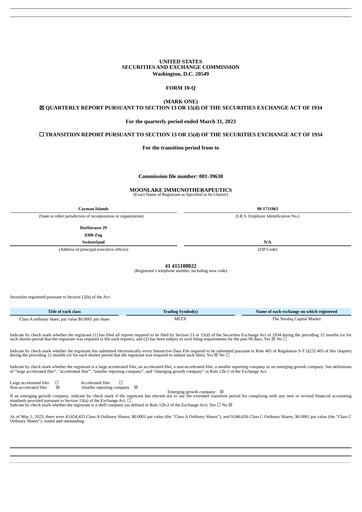 Thumbnail MoonLake Immunotherapeutics Quarterly Report 2023-q1