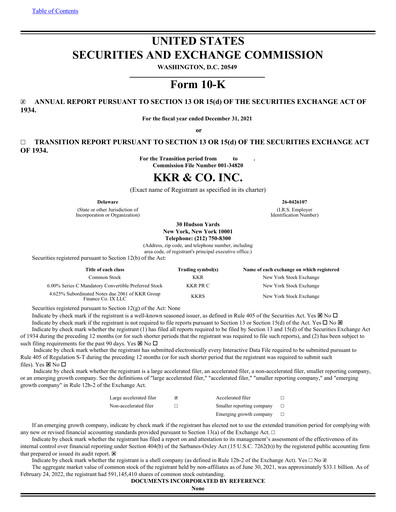 Thumbnail KKR & Co. Annual Report 2021