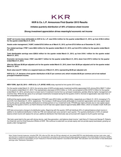 Thumbnail KKR & Co. Quarterly Report 2013-q1