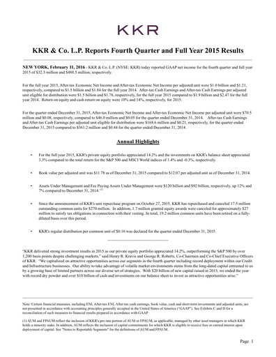 Thumbnail KKR & Co. Quarterly Report 2015-q4