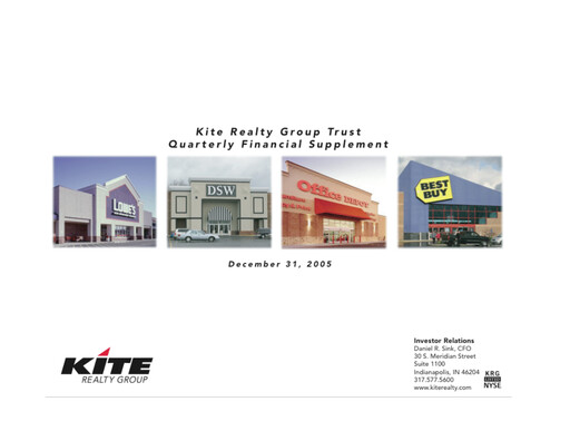 Thumbnail Kite Realty Quarterly Report 2005-q4