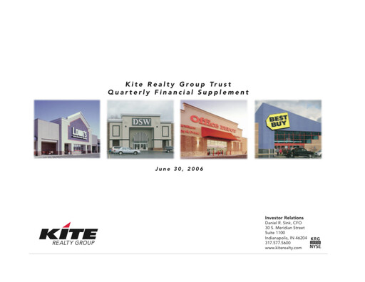 Thumbnail Kite Realty Quarterly Report 2006-q2