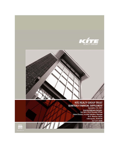 Thumbnail Kite Realty Quarterly Report 2007-q3