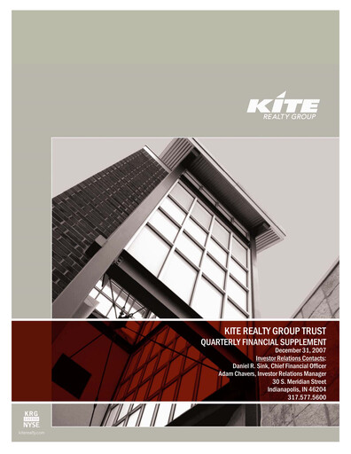 Thumbnail Kite Realty Quarterly Report 2007-q4