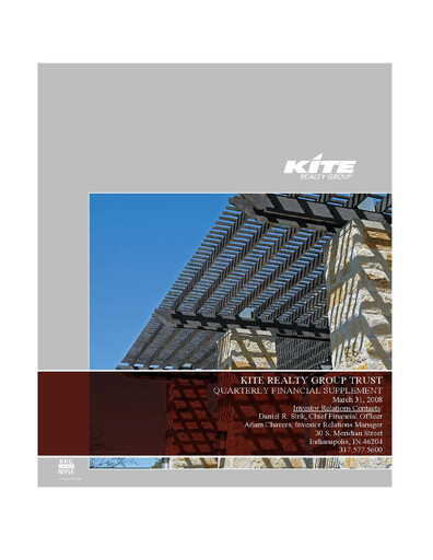 Thumbnail Kite Realty Quarterly Report 2008-q1