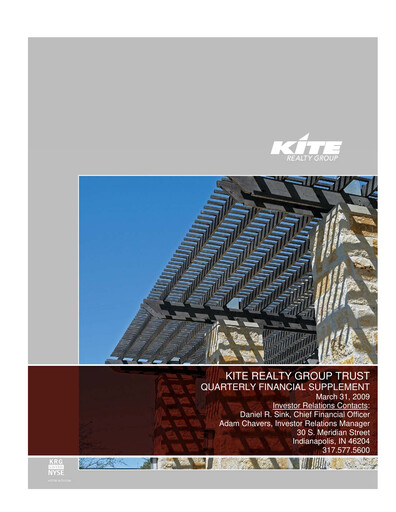 Thumbnail Kite Realty Quarterly Report 2009-q1