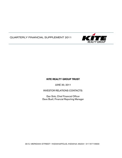 Thumbnail Kite Realty Quarterly Report 2011-q2