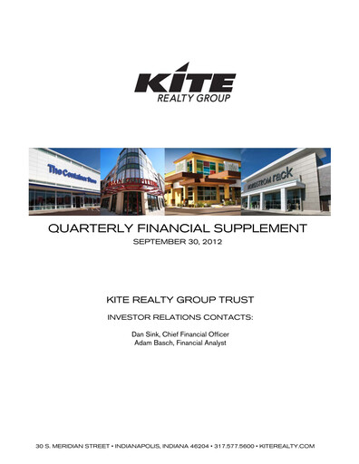 Thumbnail Kite Realty Quarterly Report 2012-q3