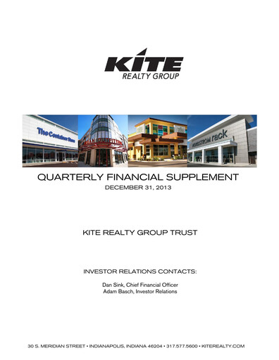 Thumbnail Kite Realty Quarterly Report 2013-q4