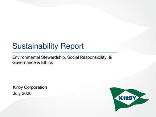 Thumbnail Kirby Corporation
 Sustainability Report 2020