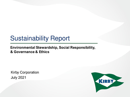 Thumbnail Kirby Corporation
 Sustainability Report 2021