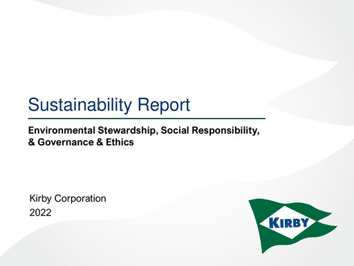 Thumbnail Kirby Corporation
 Sustainability Report 2022
