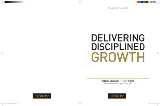 Thumbnail Kinross Gold
 Quarterly Report 2007-q3