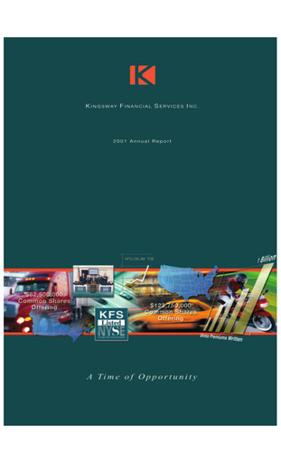 Thumbnail Kingsway Financial Services Annual Report 2001