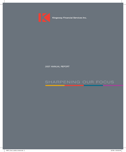 Thumbnail Kingsway Financial Services Annual Report 2007