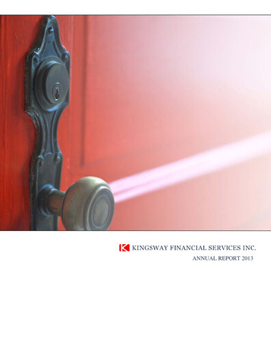 Thumbnail Kingsway Financial Services Annual Report 2013