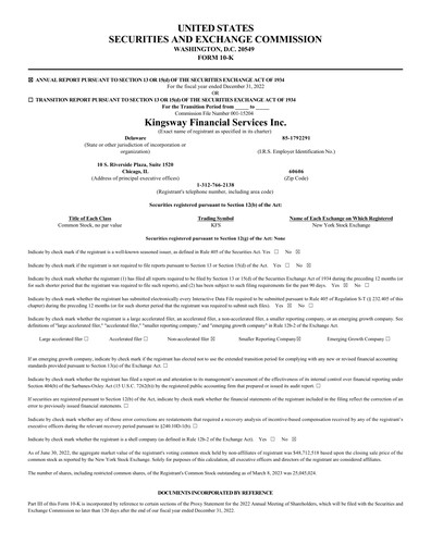 Thumbnail Kingsway Financial Services Annual Report 2022