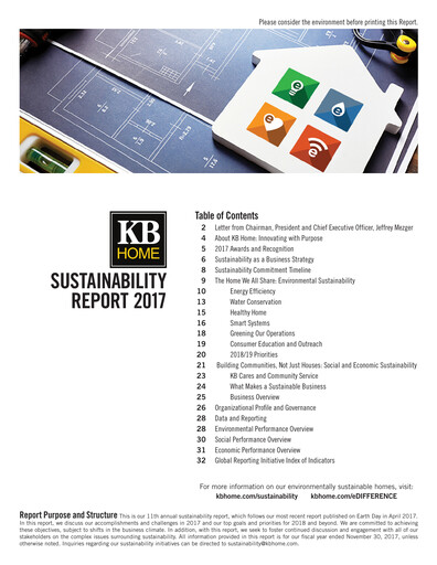 Thumbnail KB Home
 Sustainability Report 2017