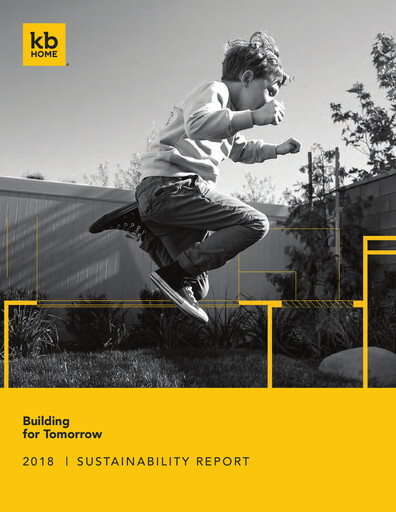 Thumbnail KB Home
 Sustainability Report 2018