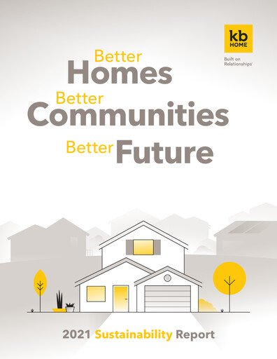 Thumbnail KB Home
 Sustainability Report 2021