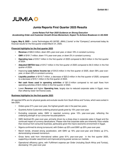 Thumbnail Jumia Quarterly Report 2025-q1