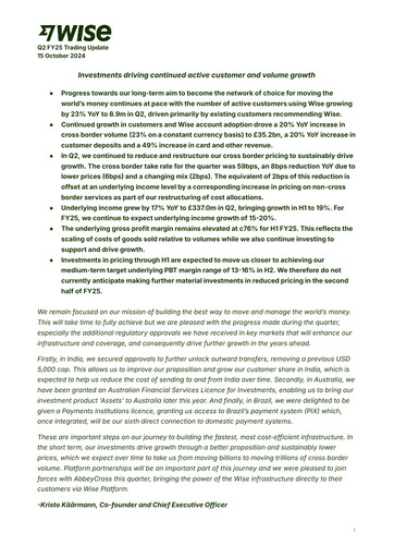 Thumbnail Wise PLC
 Quarterly Report 2025-q2