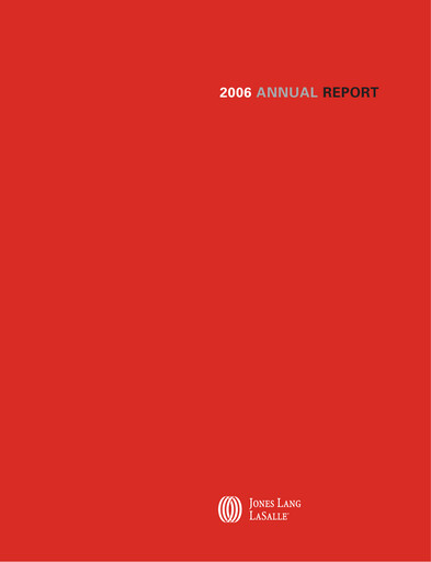 Thumbnail Jones Lang LaSalle Annual Report 2006