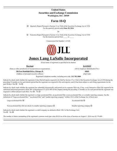 Thumbnail Jones Lang LaSalle Quarterly Report 2016-q2