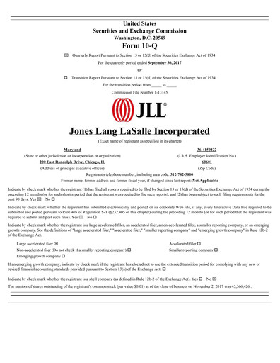 Thumbnail Jones Lang LaSalle Quarterly Report 2017-q3