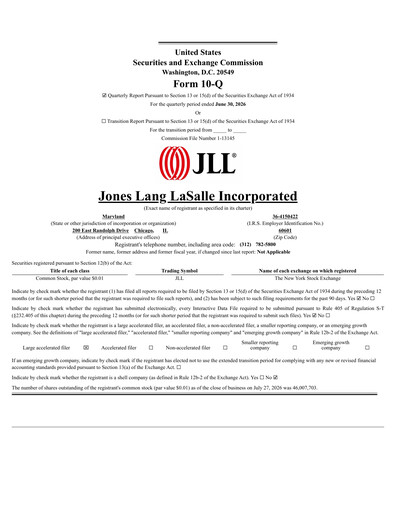 Thumbnail Jones Lang LaSalle Quarterly Report 2026-q2