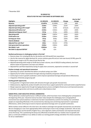 Thumbnail RS Group Half-year Report 2023-h1