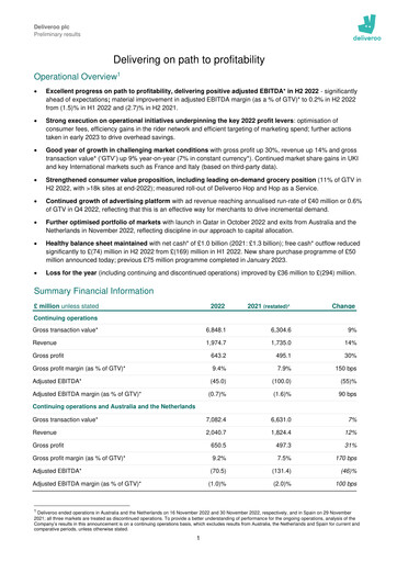 Thumbnail Deliveroo Financial Report 2022