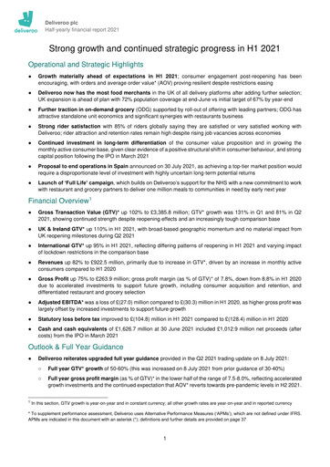 Thumbnail Deliveroo Half-year Report 2021-h1