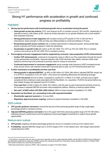 Thumbnail Deliveroo Half-year Report 2025-h1