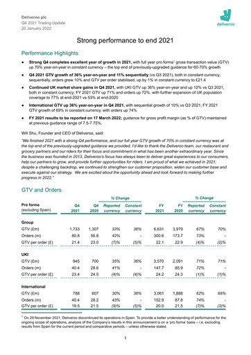 Thumbnail Deliveroo Quarterly Report 2021-q4