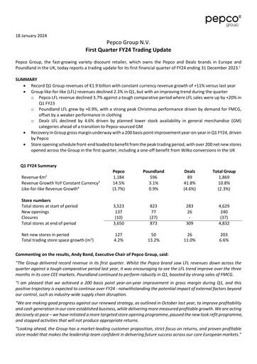 Thumbnail Pepco Group Quarterly Report 2024-q1