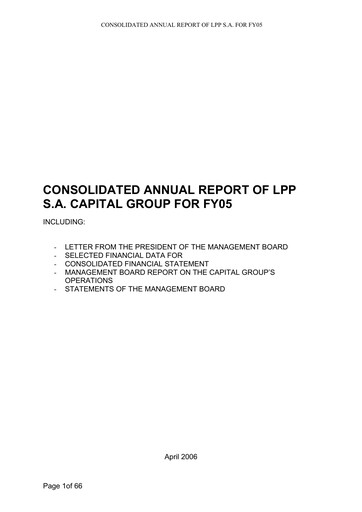 Vorschaubild LPP SA Jahresbericht 2005