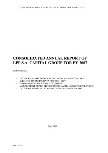 Vorschaubild LPP SA Jahresbericht 2007